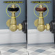 FAR-CR-UB-BROWN-HEAD-COMP - Faringdon Traditional Thermostatic Radiator Valve - Unlacquered Brass (Corner TRV) FAR-CR-UB-BROWN-HEAD-COMP - Faringdon Traditional Thermostatic Radiator Valve - Unlacquered Brass (Corner TRV)
